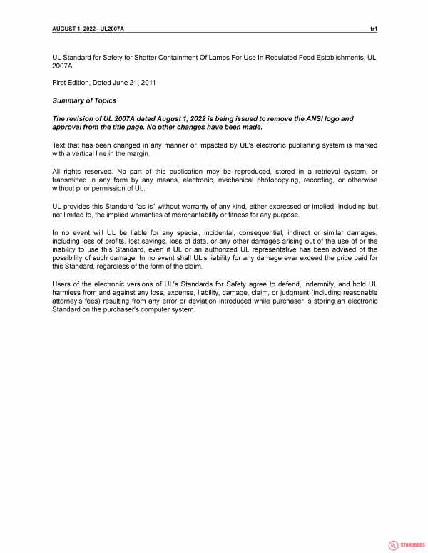 UL 2007A PDF UL 2007A PDF
